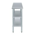 thumbnail image 2 of AmGood 30 in. x 15 in. Stainless Steel Table with Two Undershelves | Metal Utility Kitchen Prep Work Table | NSF, 2 of 9