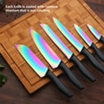 thumbnail image 4 of Marco Almond KYA36 6-Pieces Rainbow Knife Set with Blade Guards Dishwasher Safe Kitchen Cutlery Set, 4 of 7