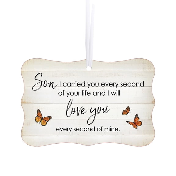 LifeSong Milestones Scalloped Memorial Ornaments Christmas Decorations for Tree - Son, Love You