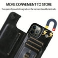 thumbnail image 5 of for iPhone iPhone 15 14 Plus 13 12 11 Pro Max Wallet Case with Card Holder, PU Leather Kickstand Card Slots Case, Double Magnetic Clasp and Durable Shockproof Cover, 5 of 5