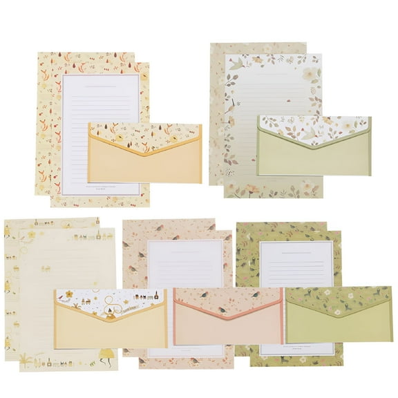 CCOCC 45pcs Blank Greeting with Envelopes Note Cards Flower Letter Paper Stationery A5 Style 1