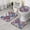 Multicolor Ethnic Mandala, variant on Purple Floral and Petal Pattern Bathroom Rugs Sets 3 Piece,Toilet Cover Set,Absorbent Non Slip Bathroom Mats Sets with U-Shaped Contour Rug Toilet Rug Set