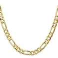 thumbnail image 2 of Auriga Fine Jewelry 10K Yellow Gold 6.75 mm Concave Open Figaro Chain Necklace for Men 26", 2 of 6