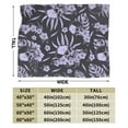thumbnail image 3 of DouZhe Ultra-Soft Micro Fleece Lightweight Flannel Bed Blanket, Vintage Skulls Exotic Flowers Print Cozy Warm Throw Blankets, 60"x50", 3 of 7