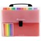 thumbnail image 1 of Expanding File Organiser 13 Multicoloured Pockets Accordion Folder Plastic Files Filing Folders, 1 of 4