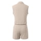 thumbnail image 4 of Conjunto de falda y chaqueta para mujer con cuello en V y bolsillos: elegante para primavera-verano, informal/trabajo, lavable a mano/a máquina (S-XXL), 4 of 6