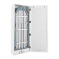 thumbnail image 5 of DENEST White Ironing Board Cabinet Wall Mounted Storage Cabinet Foldable with Mirror, 5 of 12