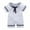 White, variant on 1 Piece Set for Infant Girl Birthday Outfit for Baby Girl Nautical Sailor Short Suit Set with Hat Marine Navy Romper School Uniform Cute Outfit Newborn Girl Clothes