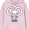 thumbnail image 2 of All Purpose Bunny Cute Heart Ears Long Sleeve Cradle Pink Adult Hooded Sweatshirt-3XL, 2 of 3