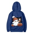thumbnail image 5 of Gunia Kids Boys Girls Halloween Ghost Sweatshirt Hoodie Long Sleeve Soft Sweatshirt Graphic Cute Pullovers Top Clothes Fall Blue 9-10 Years, 5 of 6