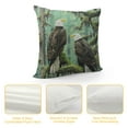 thumbnail image 4 of Autua Bald Eagles Forest Graphic Decorative Throw Pillow Cover for Home Couch Living Room Bed Sofa - High-Quality Cotton Linen Fabric - 1PC 12x12in, 4 of 5