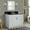 White & Black, variant on Bellaterra Home 49 in. Single Rectangle Sink Vanity with Galaxy Granite Top, White & Black