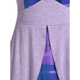 thumbnail image 5 of Rosegal Women Casual Plus Size Plaid Overlay Midi Flare Dress Purple 2X, 5 of 5