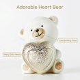 thumbnail image 6 of NYSCURE Cute Ceramic Valentine's Day 3.2 Inch Love Bear Figurine Golden Heart Statue Wedding Shelf Livingroom Decor, 6 of 11