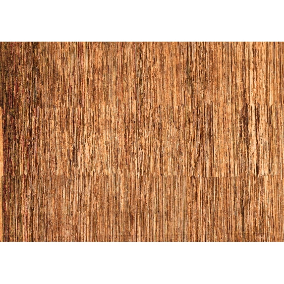 Ahgly Company Indoor Rectangle Abstract Orange Modern Area Rugs, 2' x 5'