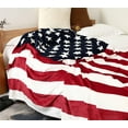 thumbnail image 2 of American Flag Blanket, Super Soft Flannel Twin Throw Blanket 60 80 for Bed Couch Chair Fall Winter Camping Living Room Office Gift, 2 of 6