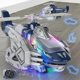 thumbnail image 3 of LED Transforming Dinosaur Helicopter Toy,Automatic Transform Cars With Music, 3 of 5