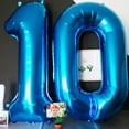 thumbnail image 4 of Globo Yeodong Blue Number 1 de aluminio de 40 pulgadas con helio para fiestas, 4 of 7