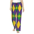 thumbnail image 2 of Kdxio Women's Comfy Stretch Mardi GrasPrint Drawstring Pajama Pants-X-Large, 2 of 9