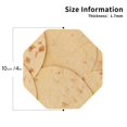 thumbnail image 2 of Yiaed taco tortilla Print Leather Coasters for Drinks - Cup Coasters Coffee Table Kitchen Table Bar, Home & Office Gifts Handmade Drink Coasters-Octagon, 2 of 6