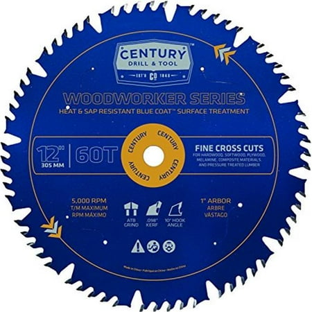 

Century Drill & Tool 10607 12 in. x 60T Woodworking Blade