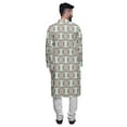 thumbnail image 3 of Atasi Printed Long Sleeve Kurta For Men Button Down Cotton Slub Ethnic Shirt, 3 of 5