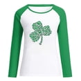 thumbnail image 4 of EGNMCR St Patricks Day Sweatshirt Women Shamrockes Long Sleeve Irish Festival Holiday Tee Short Sleeve Causal Top, 4 of 4