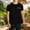Black, variant on Men's Waffle Knit Velvet Patchwork Henley T-Shirt Short Sleeve Crew Neck Soft Casual Pullover Top for Summer Home Gym Daily Leisure Wear White S