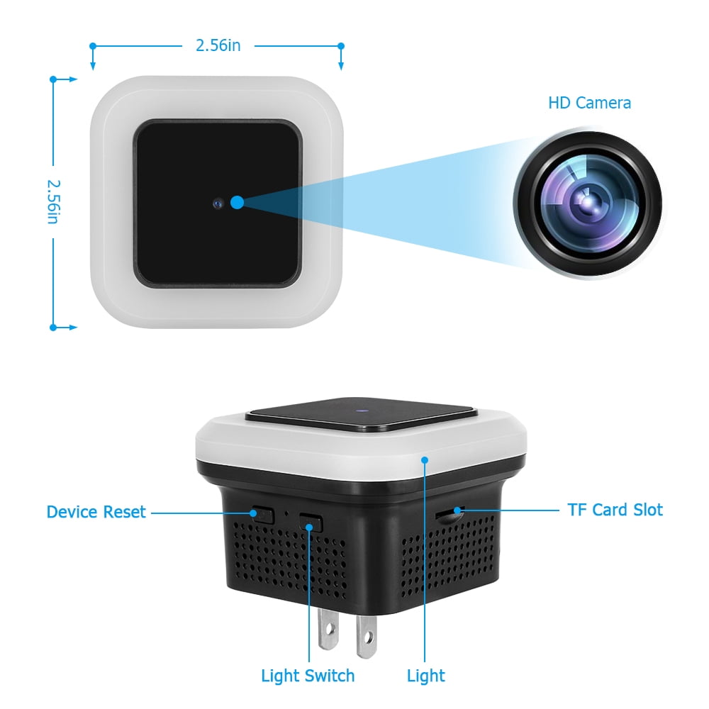 Plug-in WiFi Security Camera, 1080P HD Indoor Surveillance Camera with Night Vision, Motion Detection, and App Control for Home, Baby, Pet Monitoring