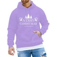 thumbnail image 1 of Chandail à Capuche à Manches Longues Imprimé Lettre Mode Décontractée de Noël pour Hommes, 1 of 4