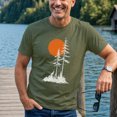 thumbnail image 4 of Jollimate Mountain Pine Sun Graphic Shirt, Vintage Nature Art Tee, Men's Outdoor Short Sleeve, 4 of 6