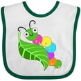 thumbnail image 3 of Inktastic Cute Caterpillar on Leaf Boys or Girls Baby Bib, 3 of 4