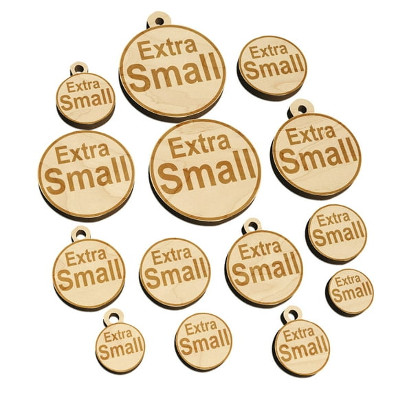 Extra Small Size Tag Wood Mini Charms Shapes DIY Craft Jewelry - No Hole - 25mm (7pcs)