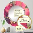 thumbnail image 5 of DESIGN ART Designart 'Pink And Black Luxury Abstract Fluid Art' Printed Modern Wall Mirror 24in.x24in., 5 of 5