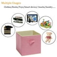thumbnail image 4 of Cotton and linen fabric storage box clothing storage box office storage box, 4 of 5