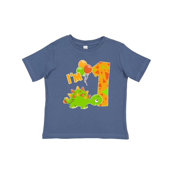 Inktastic Happy Dinosaur First Birthday-green Boys or Girls Baby T-Shirt