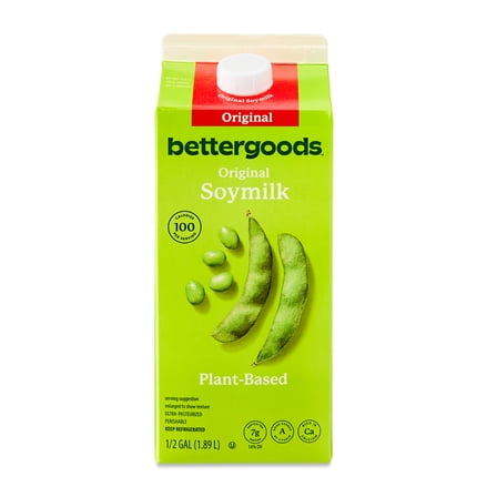 bettergoods Plant-Based Original Soy Milk, Half Gallon