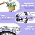 thumbnail image 5 of 26" Beach Cruisers for Women, Pipleo Bikes for Women with Rattan Basket, 7-Speed & Step-Through Frame, 5 of 8
