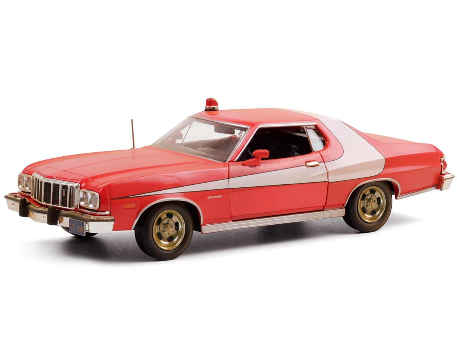 Starsky and Hutch Weathered 1976 Ford Gran Torino 1:24 Scale Diecast Replica Model
