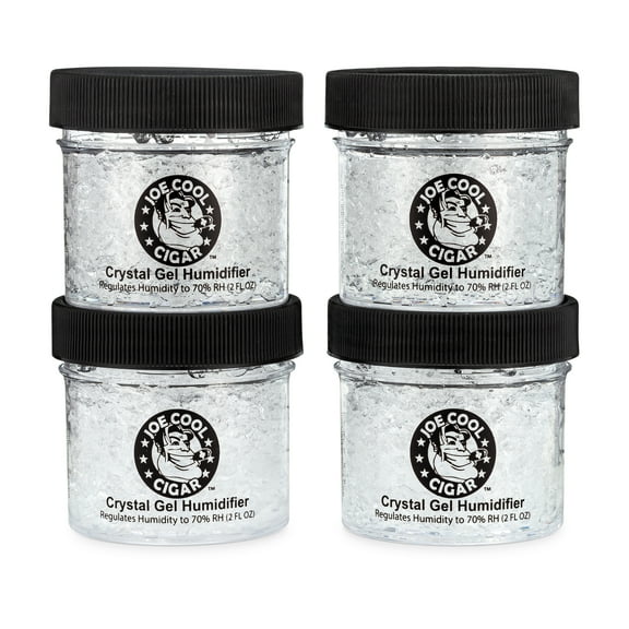 Joe Cool Cigar Crystal Gel Humidifier for Cigar Humidors 2 oz Jar (4-Pack)