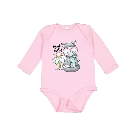Inktastic Hello Kitty Cat Boys Long Sleeve Baby Bodysuit