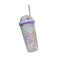 thumbnail image 2 of XIAOLE Summer Colorful Bubble Straw Cup Girl Heart Students High Value Water Cup Summer Cold Drinks Fruit Punch Portable Plastic Cups, 2 of 7