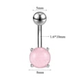thumbnail image 3 of ZS 6 Pcs 14G Acrylic Belly Button Rings Sequins Navel Piercing Banana Barbell Belly Ring, 3 of 5