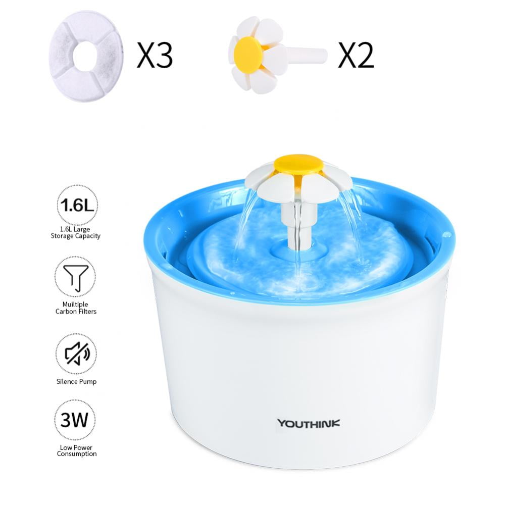 HERCHR Replacement Water Fountain Filters, Premium Cotton Activated