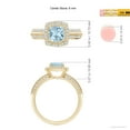 thumbnail image 4 of Angara Natural 0.88 Ct. Aquamarine with Diamond Halo Ring in 14K Yellow Gold for Women (Ring Size: 11.5), 4 of 9