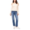 thumbnail image 3 of 1.State Womens Asymmetric Cold-Shoulder Blouse, 3 of 4