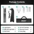 thumbnail image 7 of EMART Softbox Photography Lighting Kit, 16"x16" Pull Soft Box, 50W 3000K-6000K LED Bulb with Remote/APP Control, 1 Pack, 7 of 7