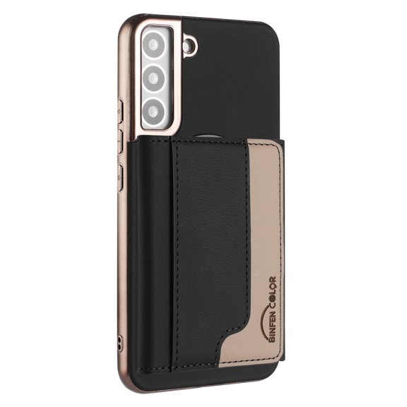 Allytechgroup Case for Samsung Galaxy S25 Plus/ S25 ,[RFID Blocking] 2-in-1 Detachable Magnetic Wallet Case [Compatible with MagSafe] Stand PU Leather Cover with Credit Card Slots/Cash Slot, Black