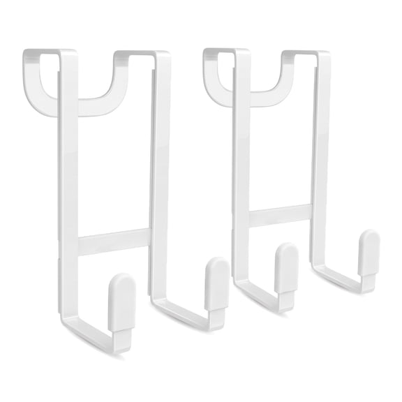 .WZB over the door heavy duty hanger hooks, no drill stainless steel rack for coat towel bag, fits doors up to 1-7/8 in thickness, 2 packs