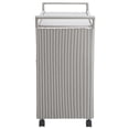 thumbnail image 6 of Furniture of America Azur Aluminum 2-Piece Bar Cart and Trash Can in Gray, 6 of 18